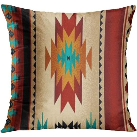 Set of 4 Throw Pillow Covers Tribal Western Geometric Colorful Nature Choose sz - Picture 5 of 6
